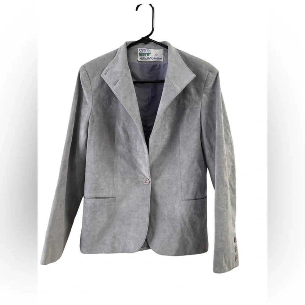 Samuel Robert lavender purple leather suede jacket